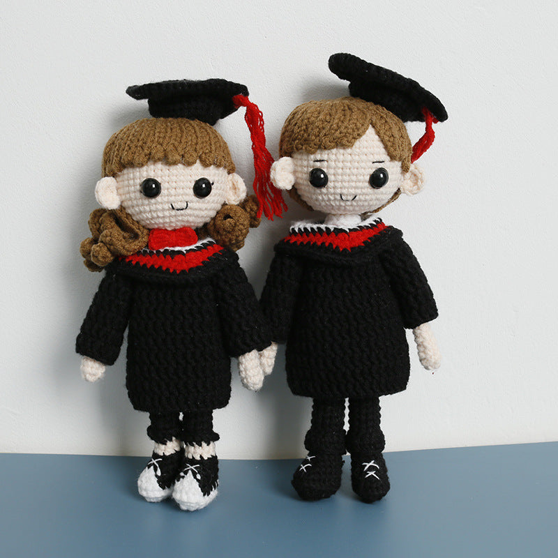 Graduation Doll Hand-Woven Wool Crocheted