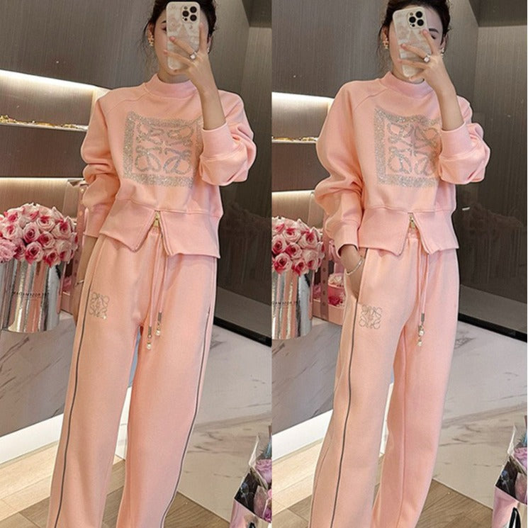 Design Sense Half-Zip Sweatshirt Two-Piece Jacket Women
