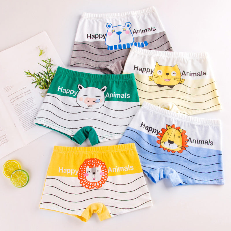 Boys' Soft Cartoon Cotton Printed Underpants