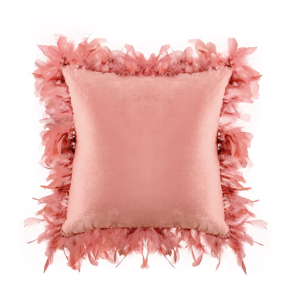 Velvet Feather Pillowcase Home Pillow