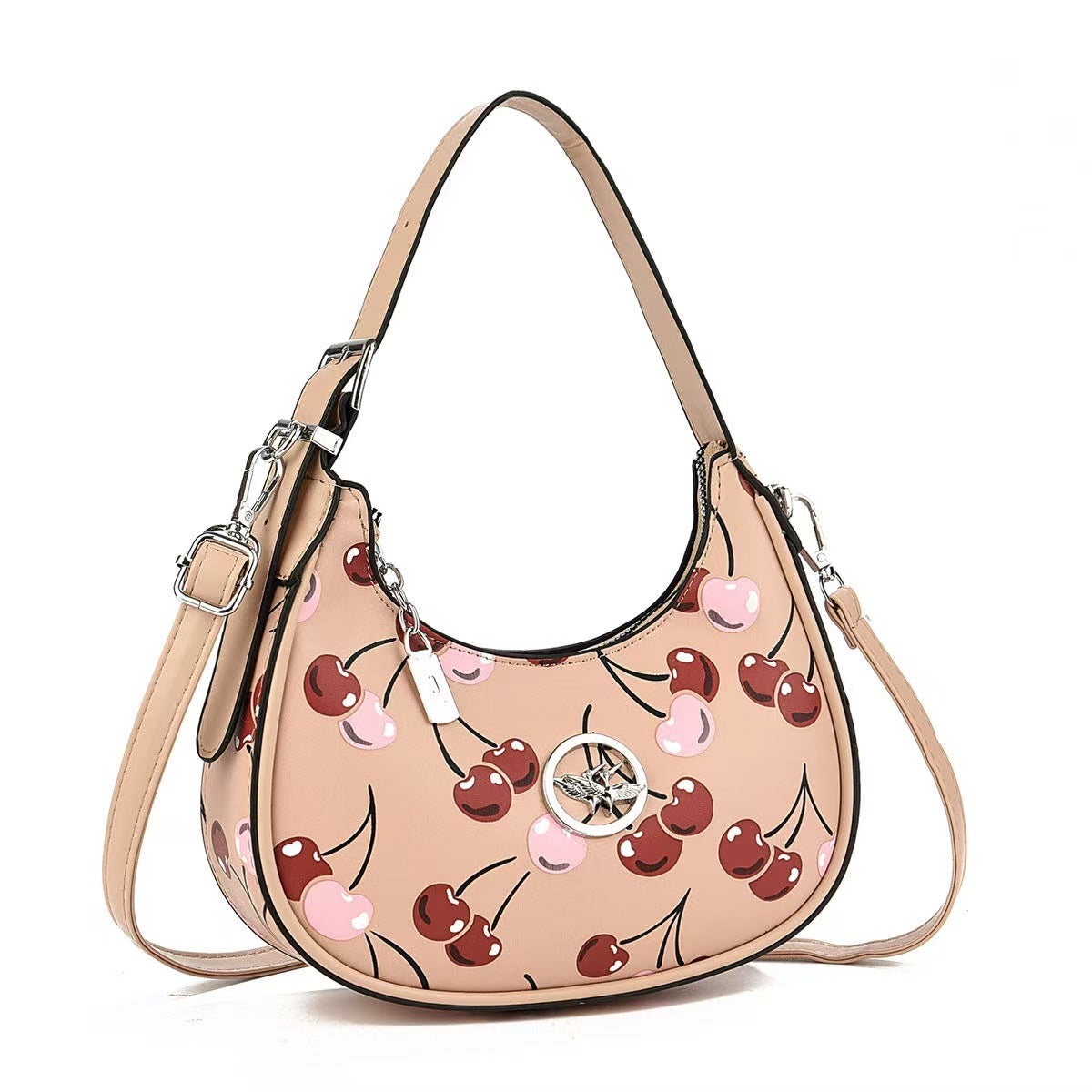 Fashion Height Textured Handbag Printed All-Matching Crossbody