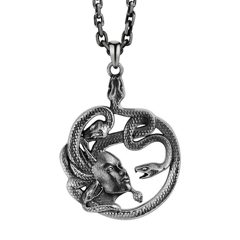 Medusa Ring Dragon Play Pearl Necklace Light Luxury Small Snake Jewelry