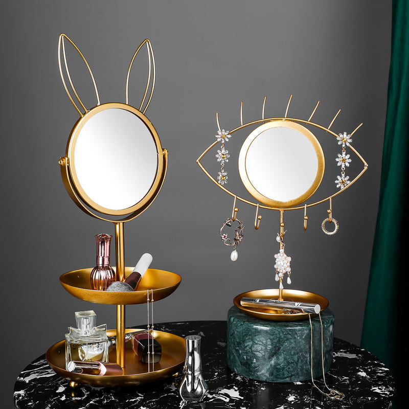 Remi Gold Mirrored Jewelry Stand