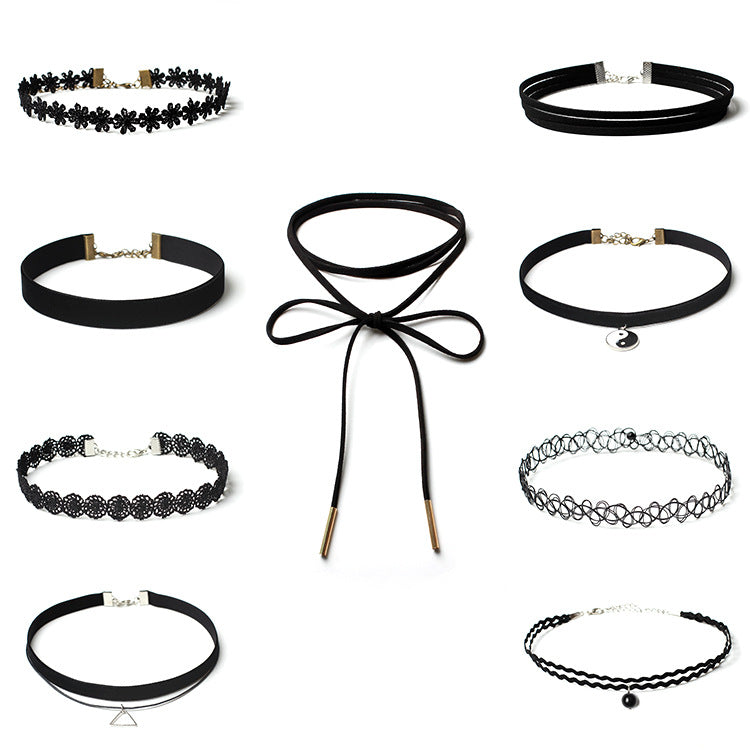 Simple Lolita Fake Collar Collar Necklace Combination Set