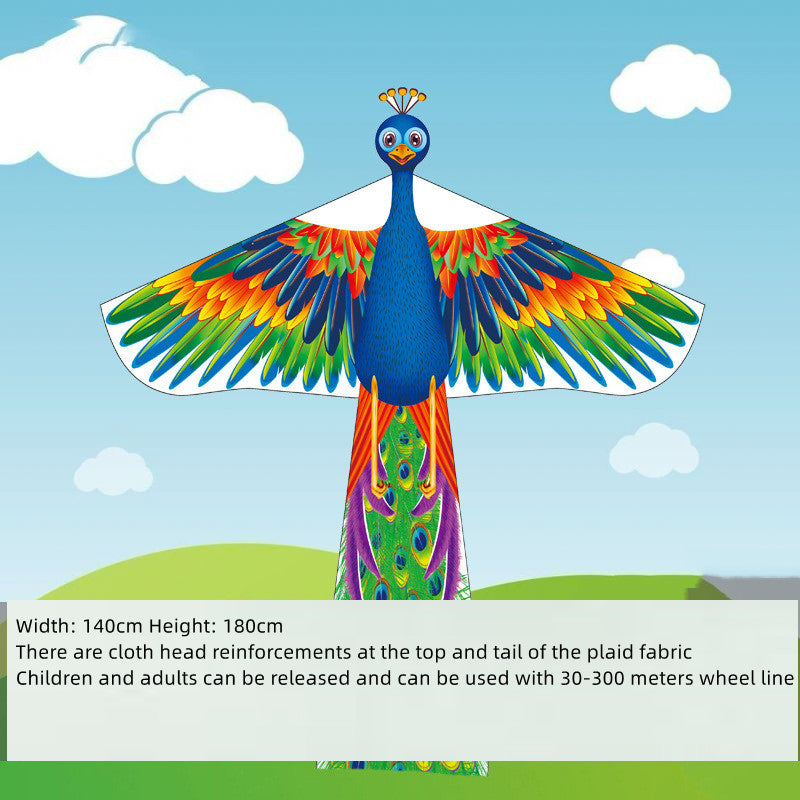 New Polyester Children's Peacock Pterodactyl Kite