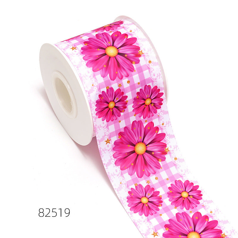 Flowers And Plants Cartoon Printed Ribbon