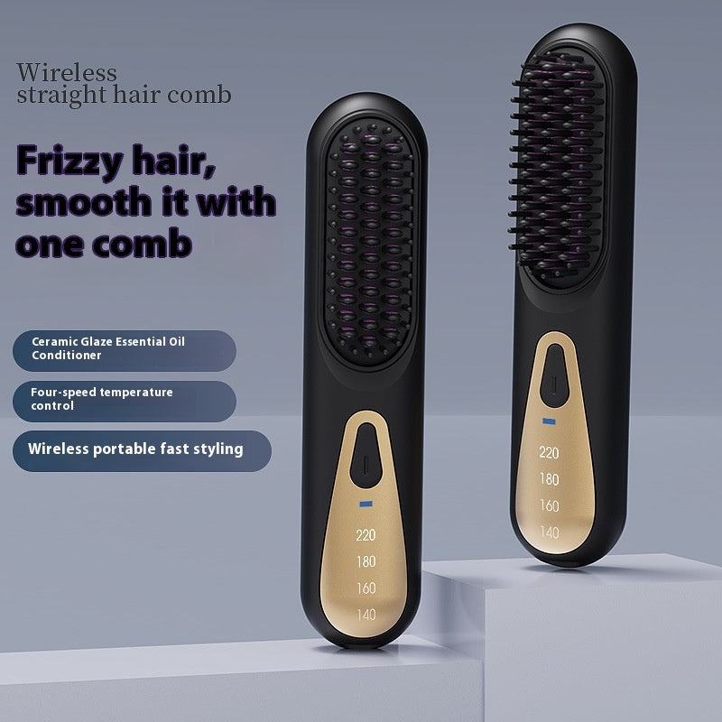 Anion Straight Comb Dual-Use Lazy Hair Curler