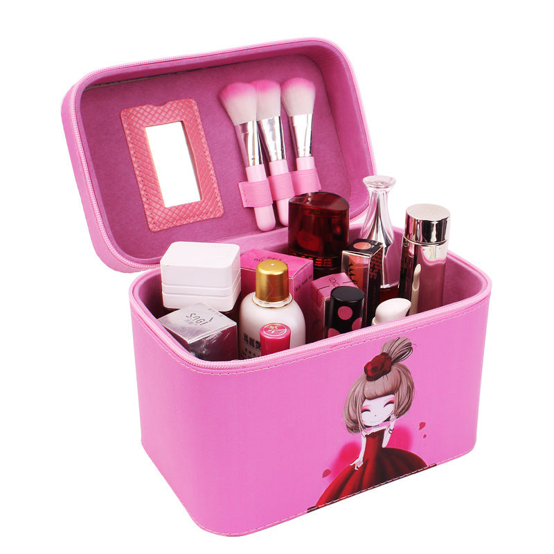 Manufacturer Korean Lovable Hand-Held Cosmetic Bag Waterproof Travel Package Make-Up Toolbox