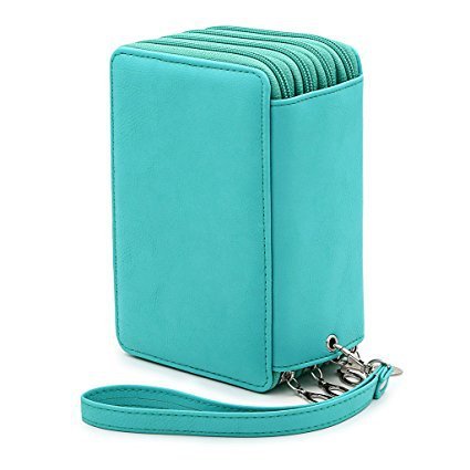 PU Leather Art Storage Pen Curtain Color Bag Porous