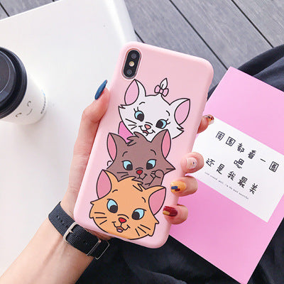 Cute Cartoon Suitable For 14 Phone Case Women's Silicone 12 Full-Covered Xr Soft Case