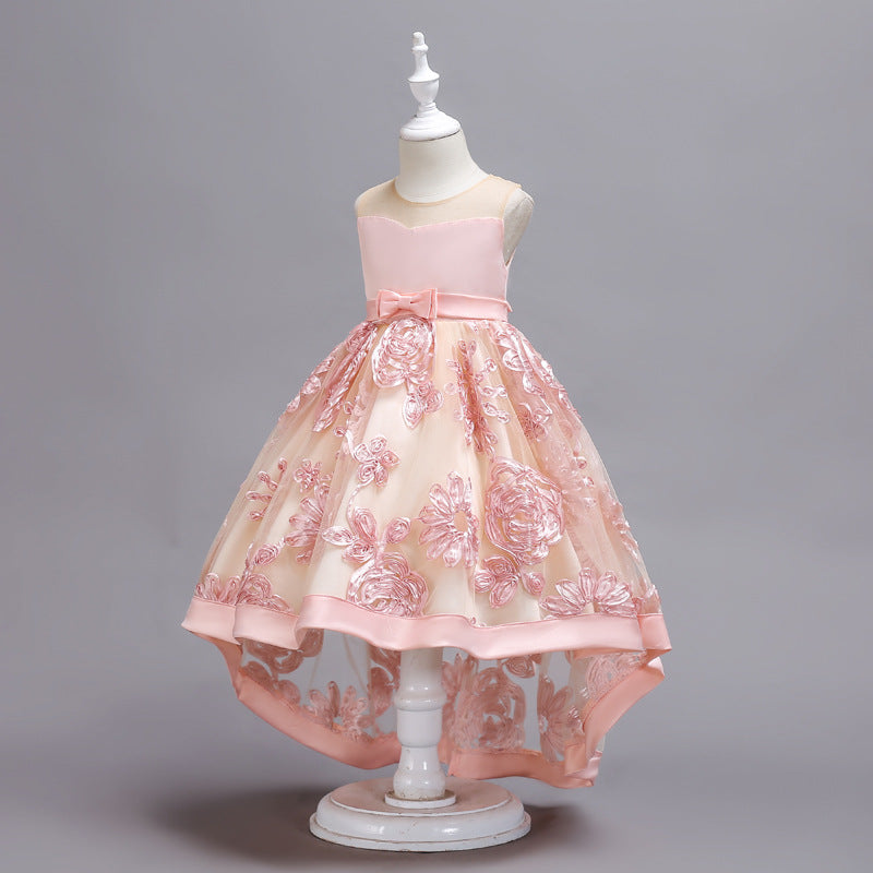 Three Dimensional Embroidered Tail Skirt Children's Soft Veil