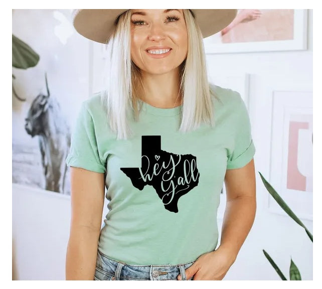 Hey Y'all T-Shirt, Southern Top, Sarcastic Tee, Country Concert T-Shirt, Gift for Her, Funny Texas Tshirt, Family Shirt, Weekend Tee