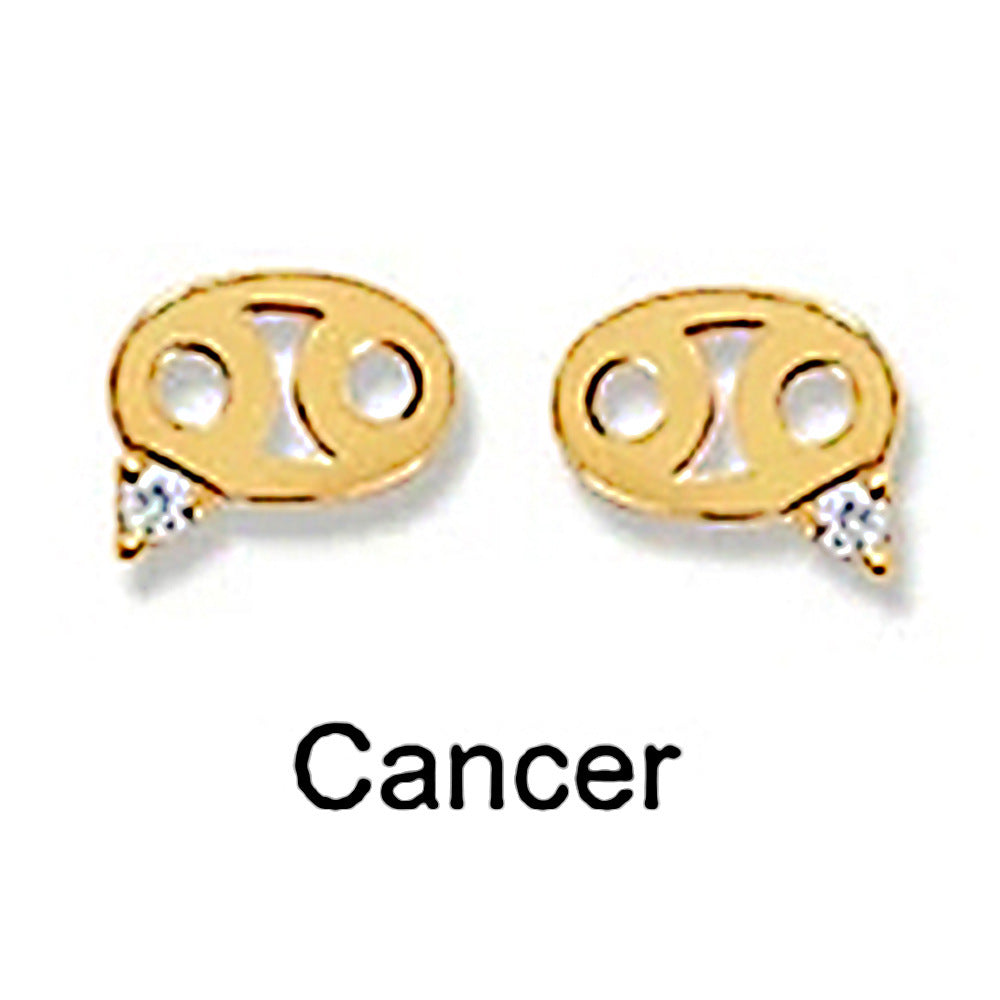 Fashion Ins Style Mini Glossy Twelve Constellation S925 Sterling Silver Personalized Diamond Constellation Stud Earrings