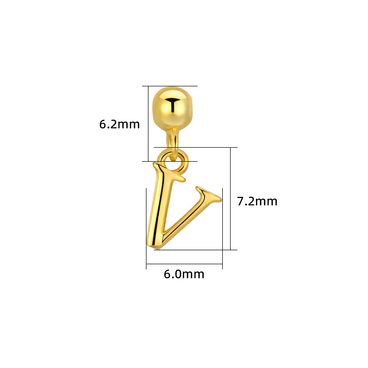 Smooth-Surface Jewelry Minimalist 26-Letter Alphabet Pendant