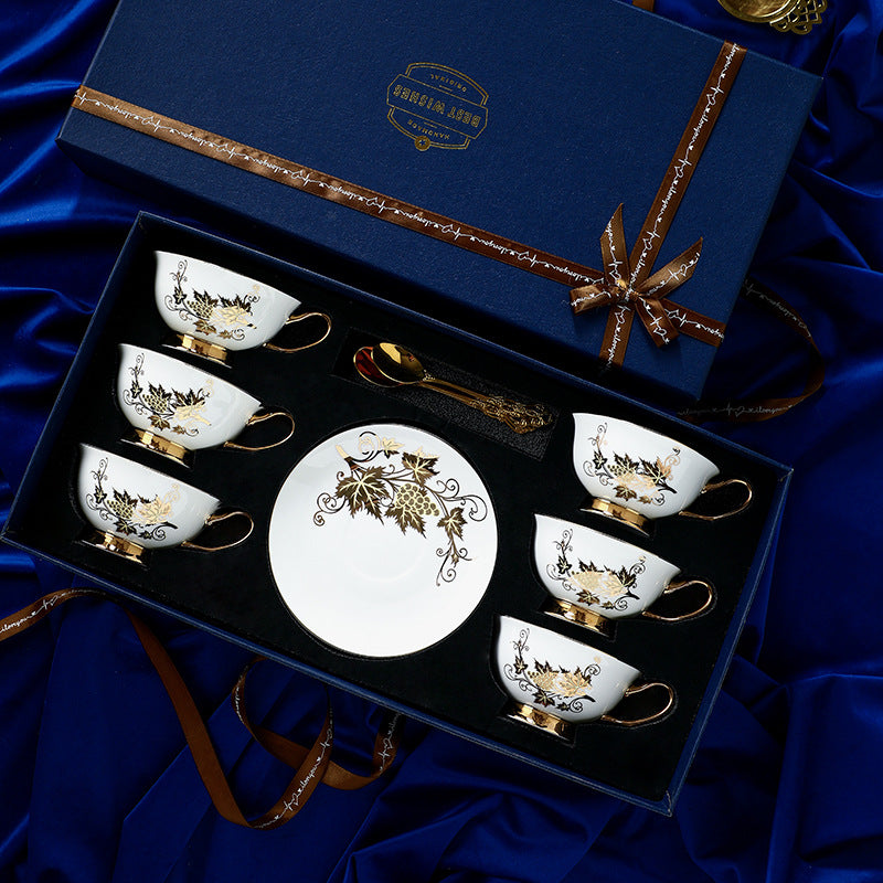 Coffee Cup High-end Exquisite Ceramic Bone High-Grade Afternoon Tea Suit Design