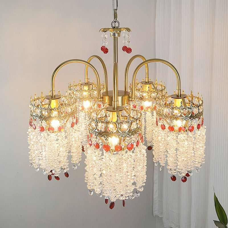 French Vintage Crystal Chandelier For The Living Room