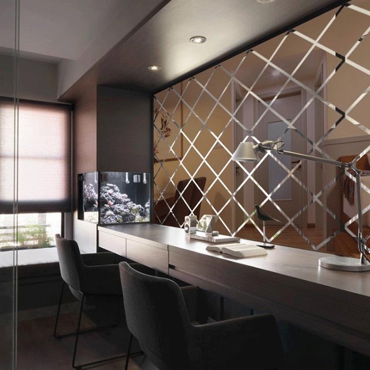 Acrylic 3D Stereo Mirror Wall Sticker Self-adhesive Creative Living Room