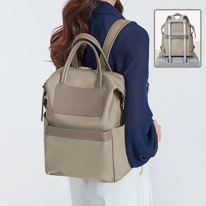 Women's Casual Backpack With Hand-Hold Design Lightweight And Waterproof Commuting Travel Computer Bag Large Capacity Handbag