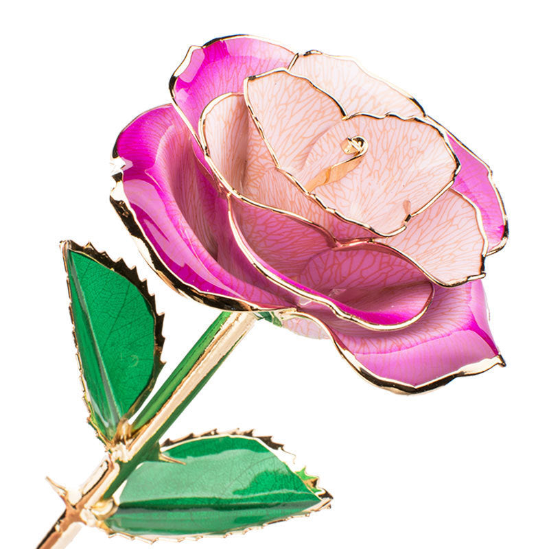24K Gold-Plated Rose Flower With A Gift Box Valentine's Day Gift