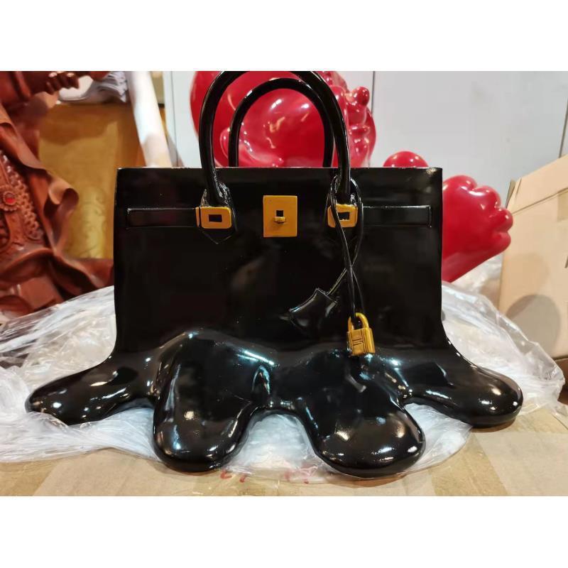 High-End Bag Resin Vase Flower Arrangement Sculpture