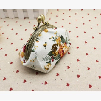 Canvas Fabric Coin Purse Creative Small Purse Hand Take Coin Bag Gold Material Package Key Card Package