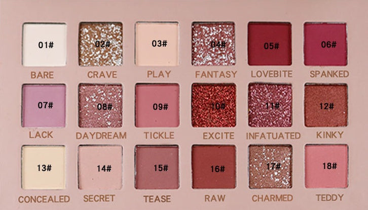 18 Color Eyeshadow Pearl Matte Earth Color Makeup New Eye Shadow Tray