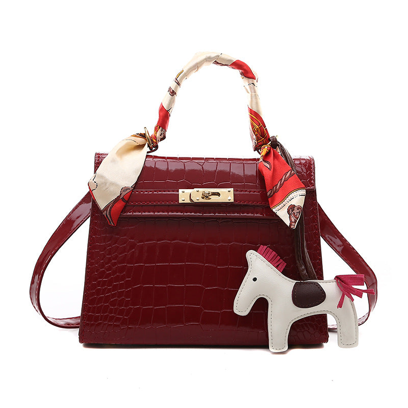 Stone Pattern PU Female Bag Shoulder Bag