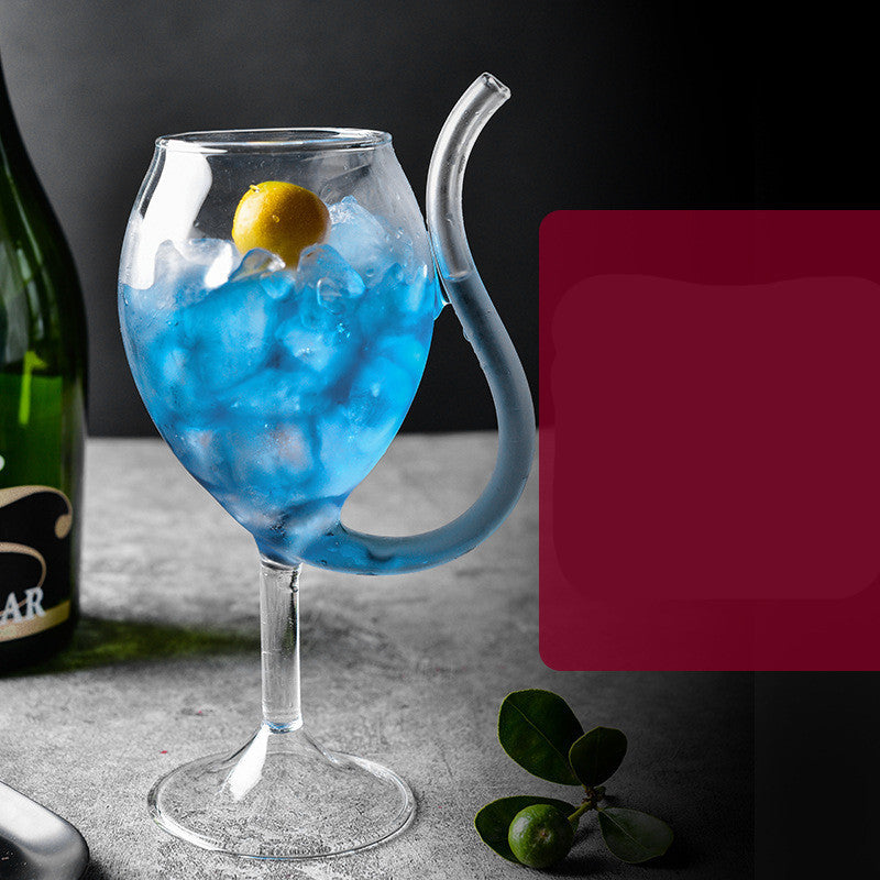 Glass Cocktail Glass Creative Personality Cold Drink Straw Cup