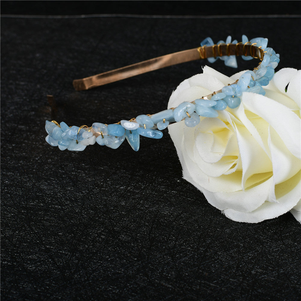 Crystal Amethyst Bridal Hair Comb Headband