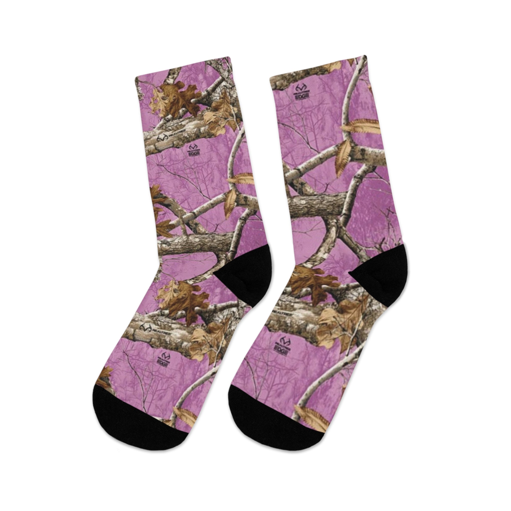 Pink Camo Recycled Poly Socks