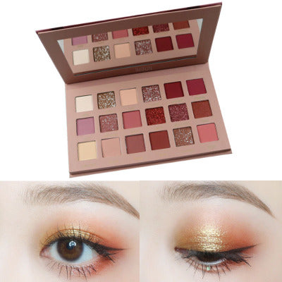 18 Color Eyeshadow Pearl Matte Earth Color Makeup New Eye Shadow Tray