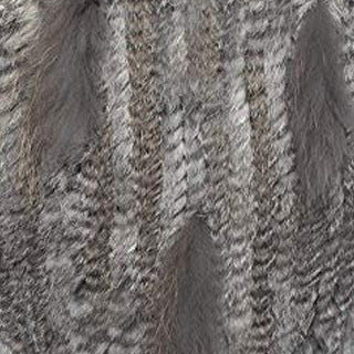Rabbit Fur Woven Fur Triangle Shawl