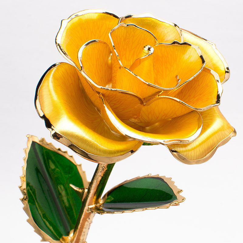 24K Gold-Plated Rose Flower With A Gift Box Valentine's Day Gift