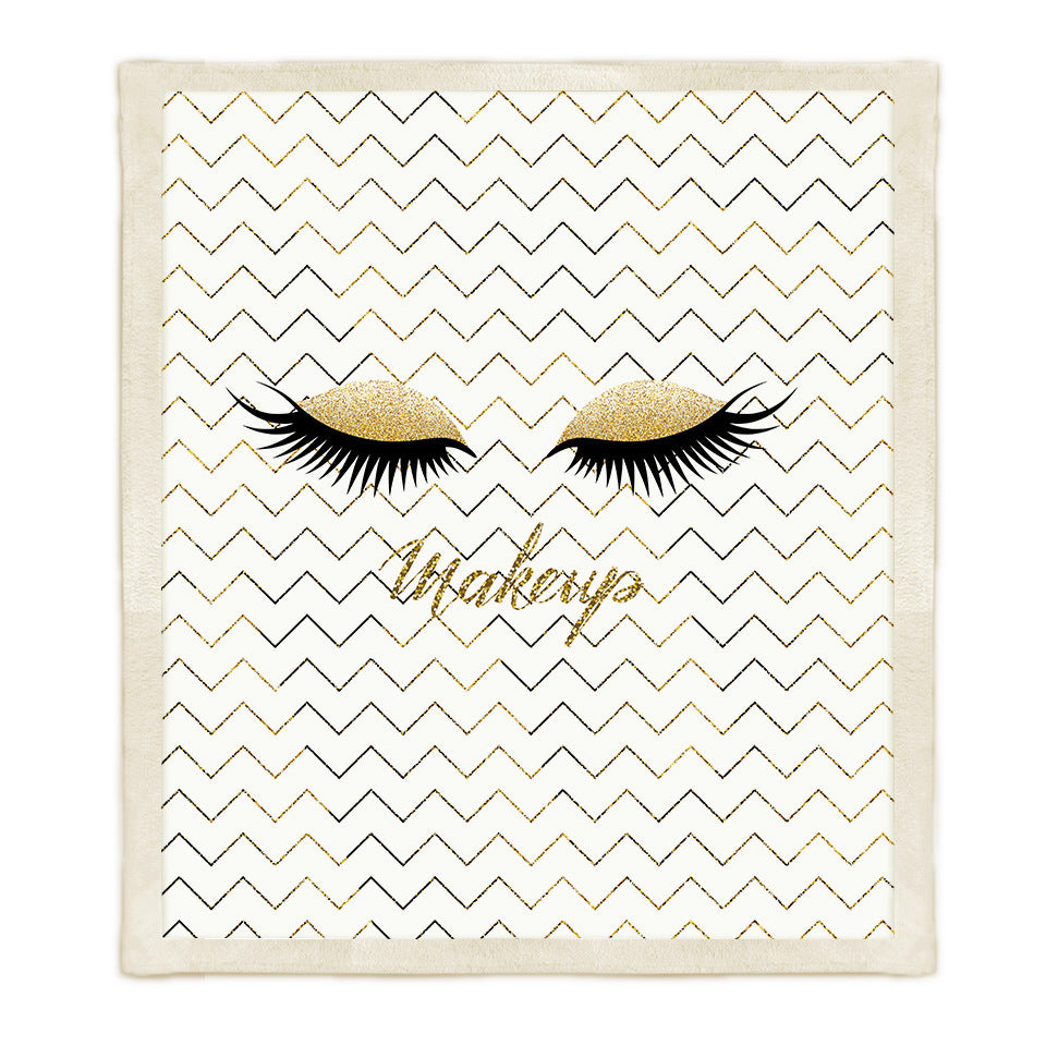 Thickened Double-Layer Eye  Digital Printed Airable Cover Square Blanket
