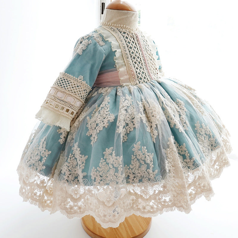 High-End Children's Clothing Girls  Princess Luxury Three-Piece Dress