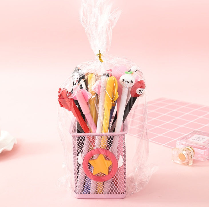 Korean  Girl Heart Stationery Gift Bag Set Creative Boys And Girls Cartoon Gel Pen Prize