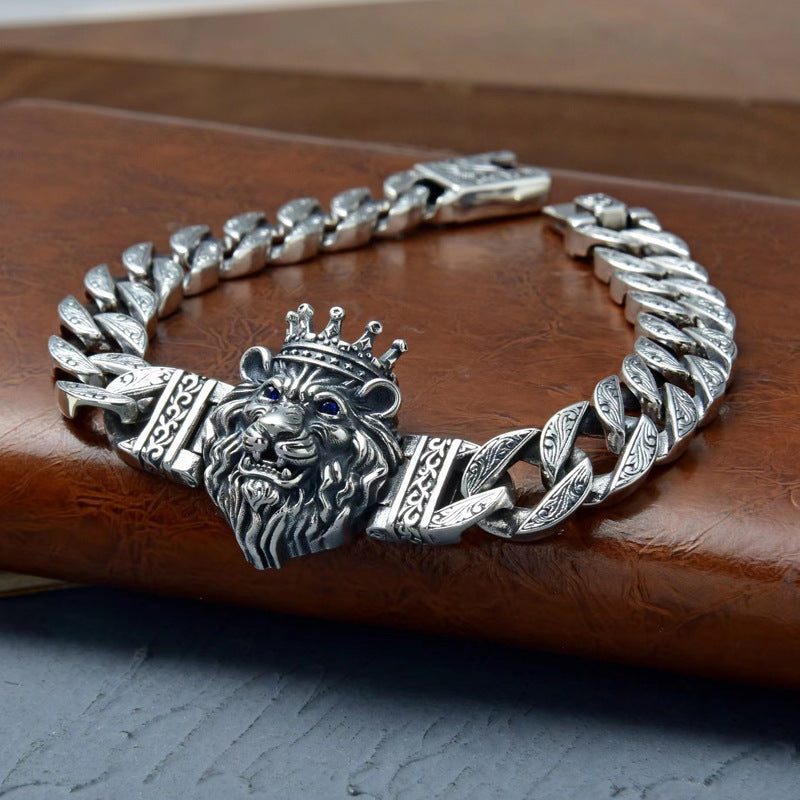 Fashion Lion King Cuban Bracelet Male