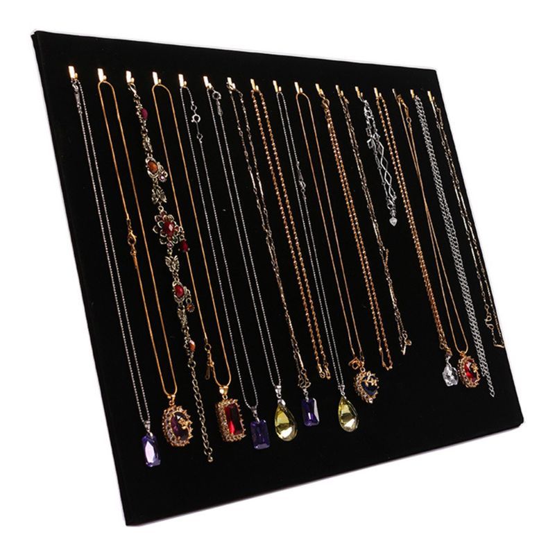 17 Hook Jewelry Necklace Plate Bracelet Earring Holder Display Stand