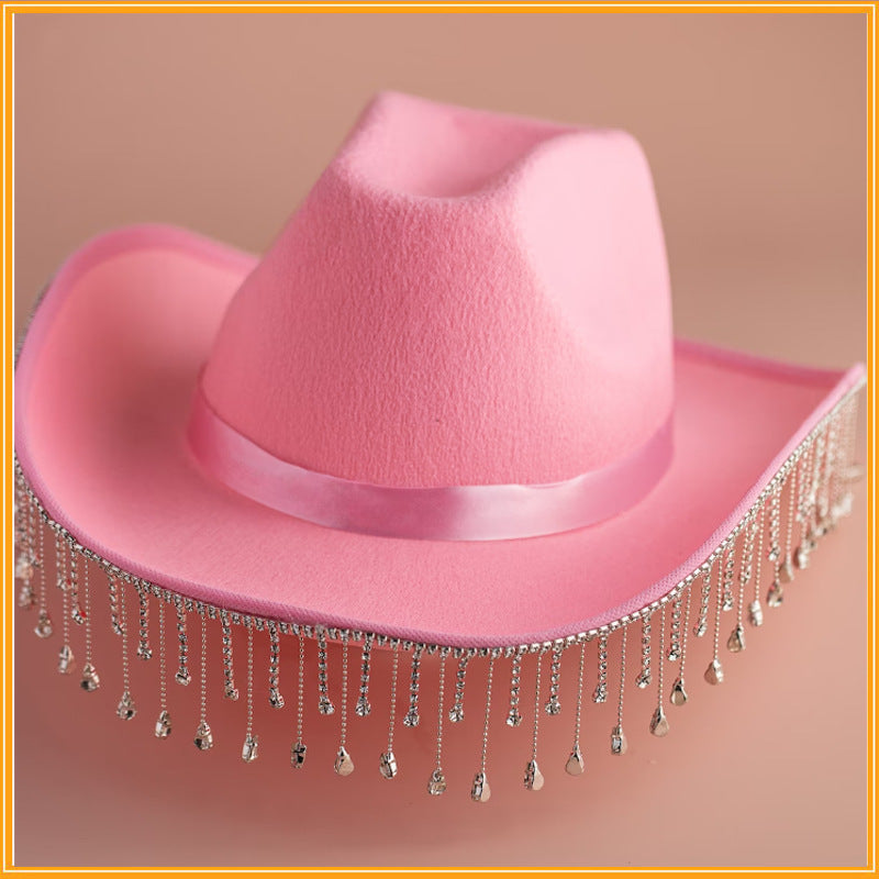 Fashion Western Denim White Hat