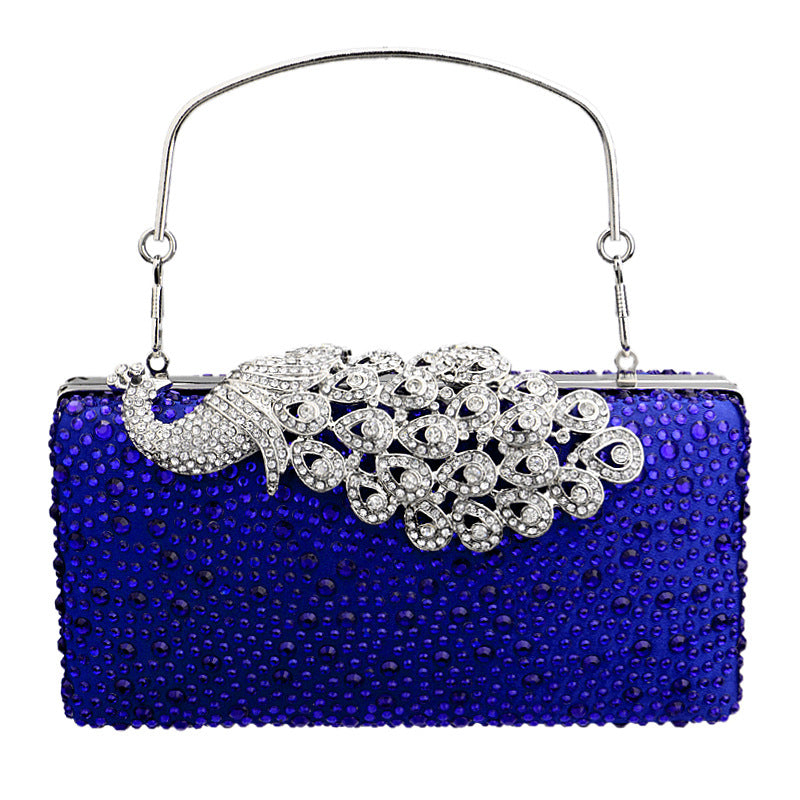 Peacock With Diamond Dinner Bag