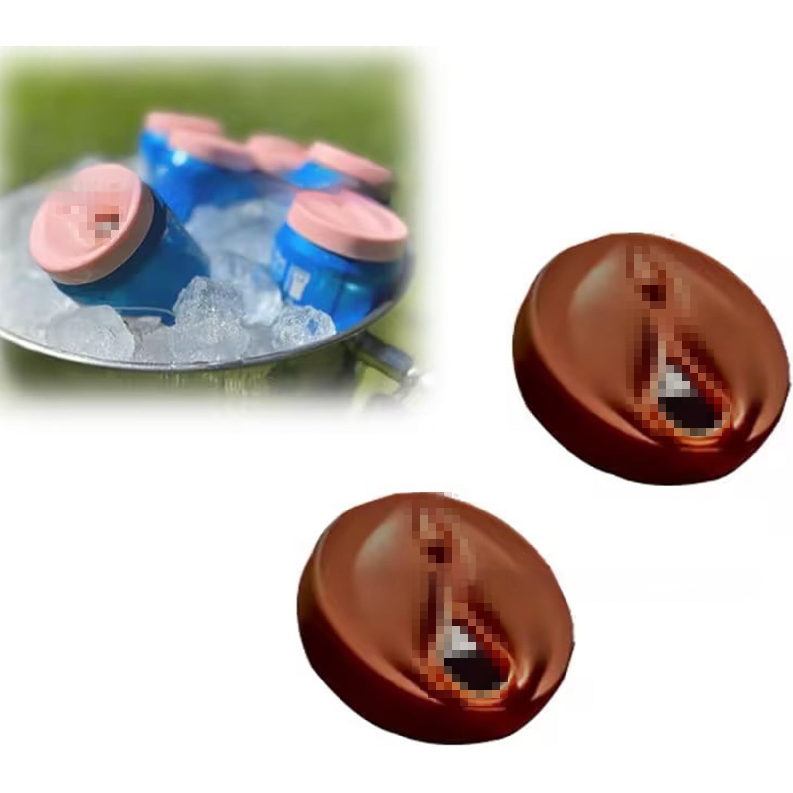 Spoof Novelty Silicone Soda Can Lid