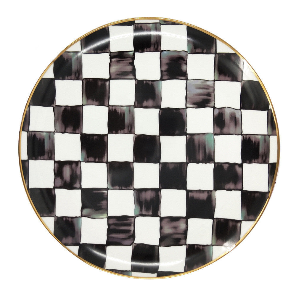 Black And White Checkerboard Bone China Tableware