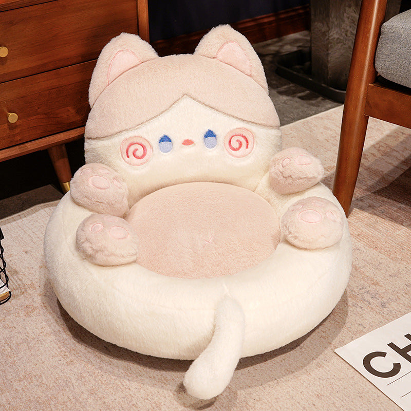New Cartoon Cute Tummy Cat Cushion Floor Sofa Office Soft Futon Thickening Floor Mat
