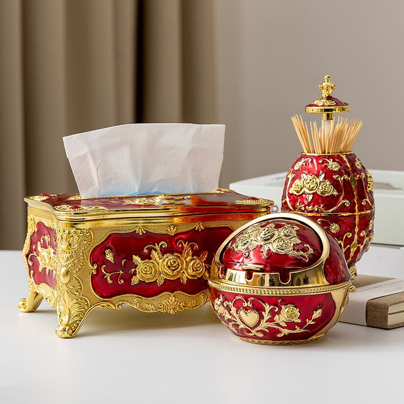 Luxury Plastic Tissue Box Toothpick Holder