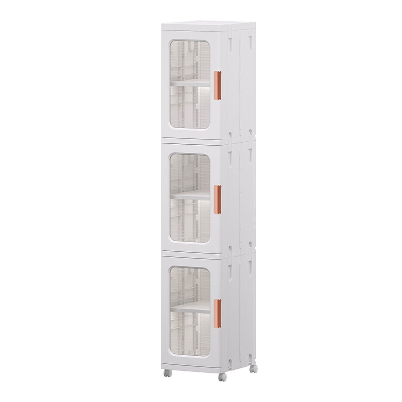 Toilet Floor-to-Ceiling Folding Storage Cabinet Bathroom Waterproof Locker