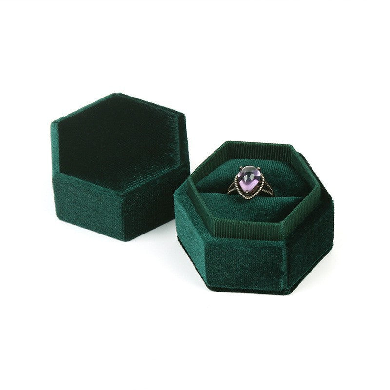 Jewelry Box Hexagonal Pair Ring Storage
