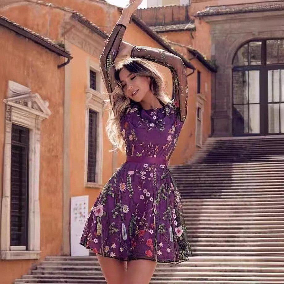 Women's Spring Clothing Dress Embroidery