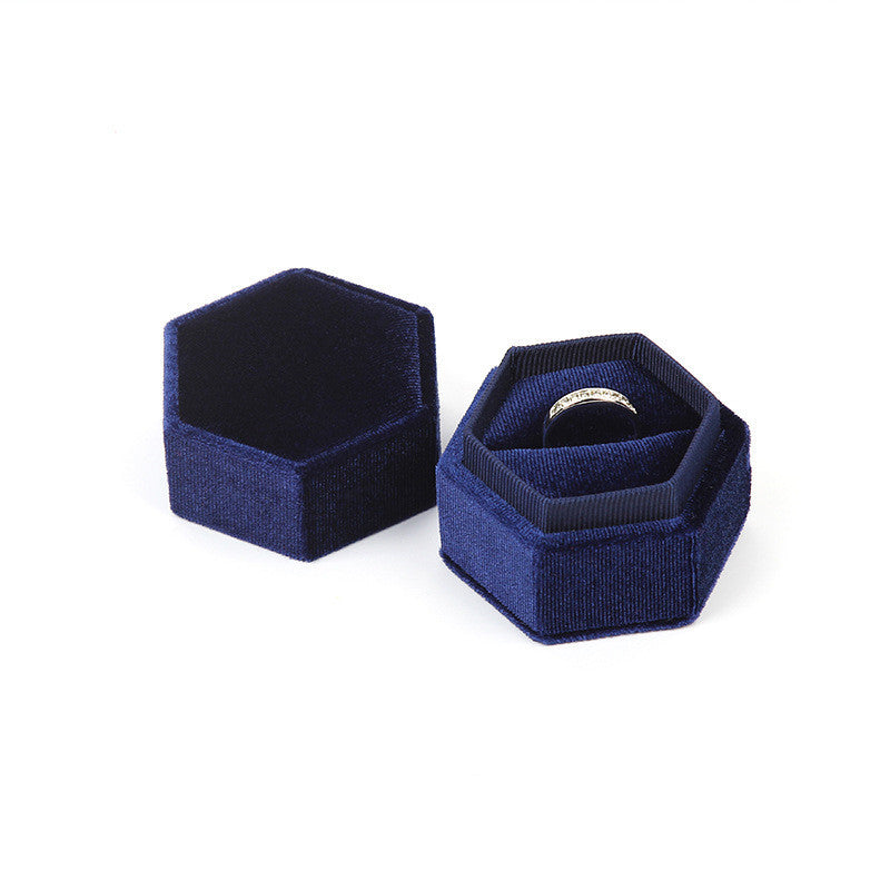 Jewelry Box Hexagonal Pair Ring Storage
