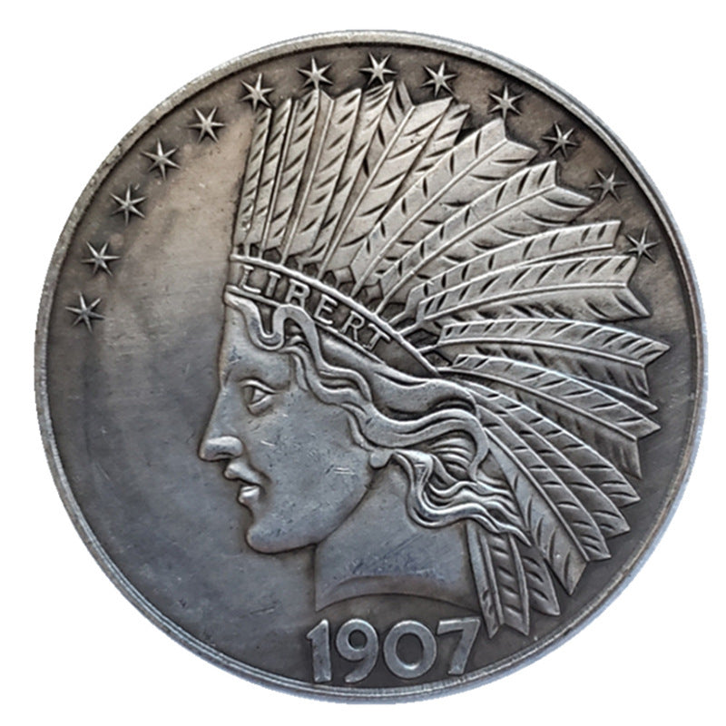 Indian Silver Dollar Silver Circle Commemorative Coin
