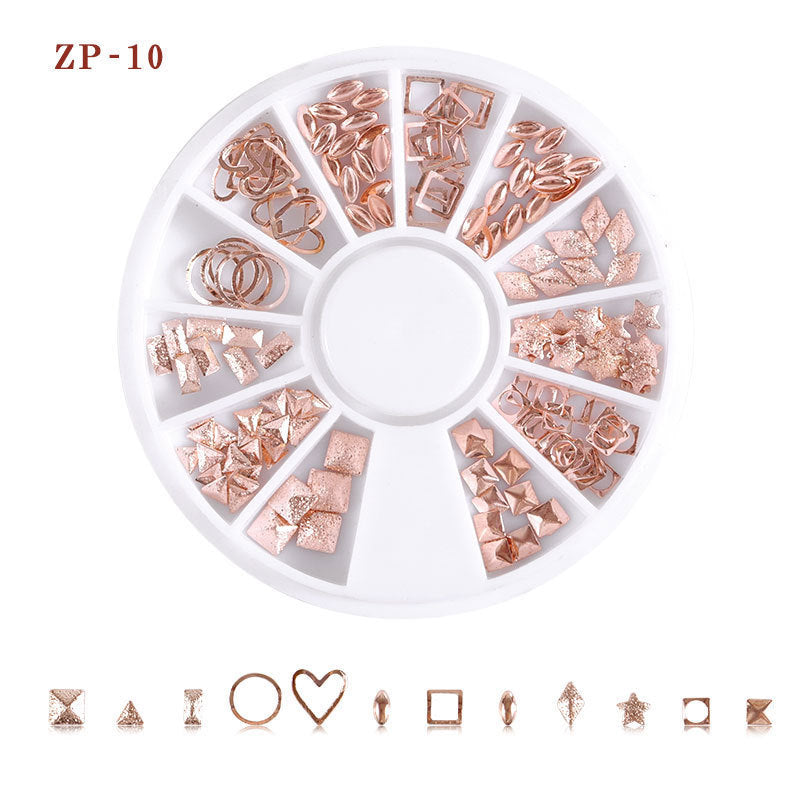 Nail Ornament Star Moon Rivet Hollow-Out Alloy Nails Decoration